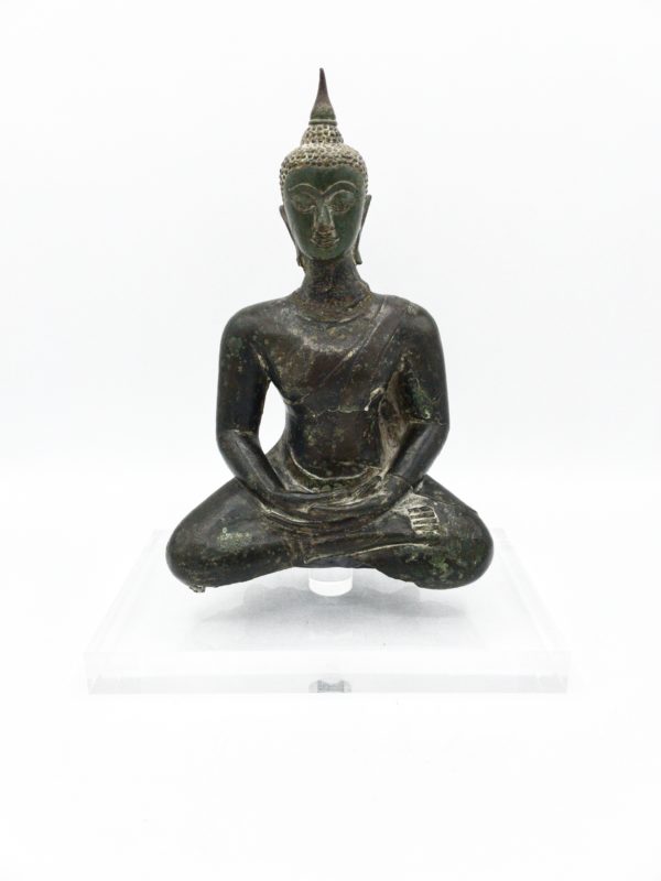 Bronze de buddha en méditation, période Ayutthaya (15/16 ème siècle)