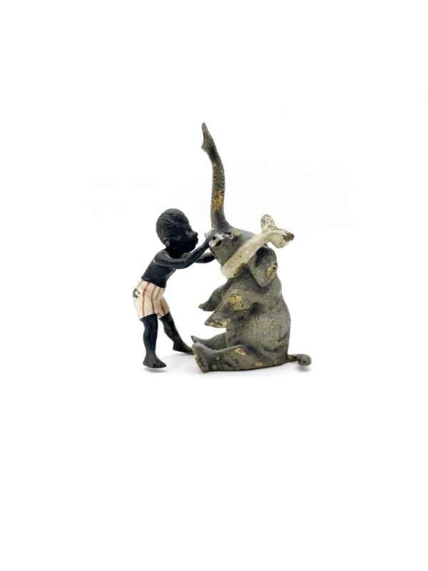 Bronze de Vienne “L'enfant et l'éléphant” fin 19ème siècle
